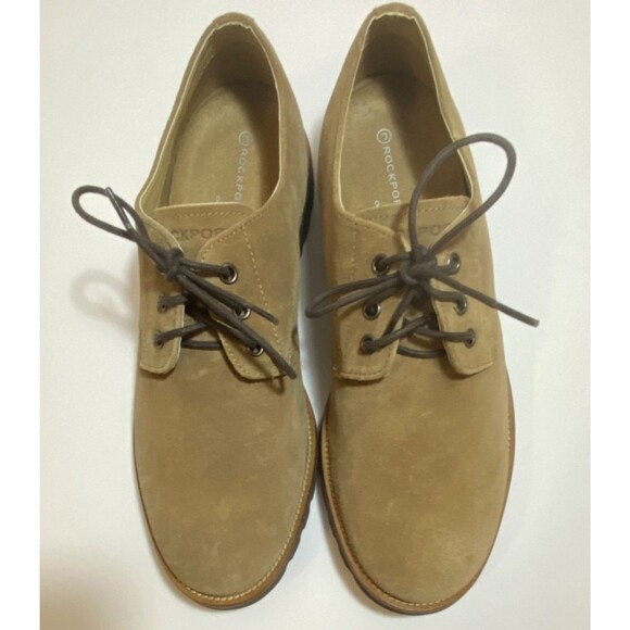 Rockport Dress Shoes~Mens 9~Brown/Tan Suede Oxfords~Adiprene~Comfort~NWOT main image 7